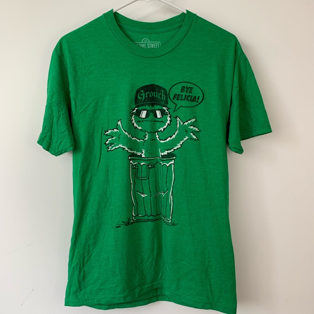 Sesame Street Green Oscar The Grouch Graphic T-Shirt
